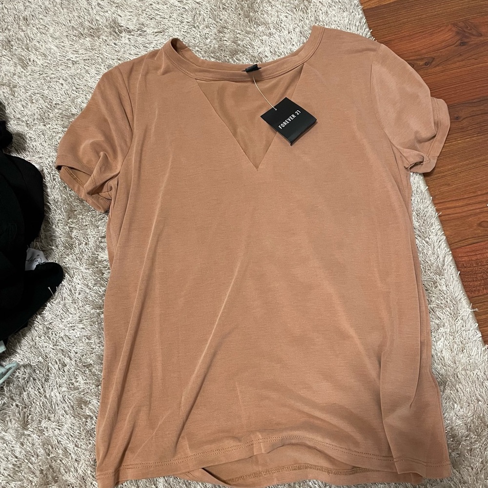 Burnt orange basic tee
